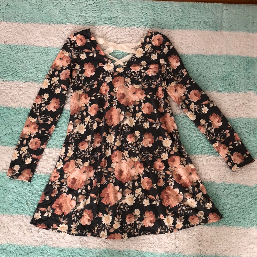 Floral long sleeve dress